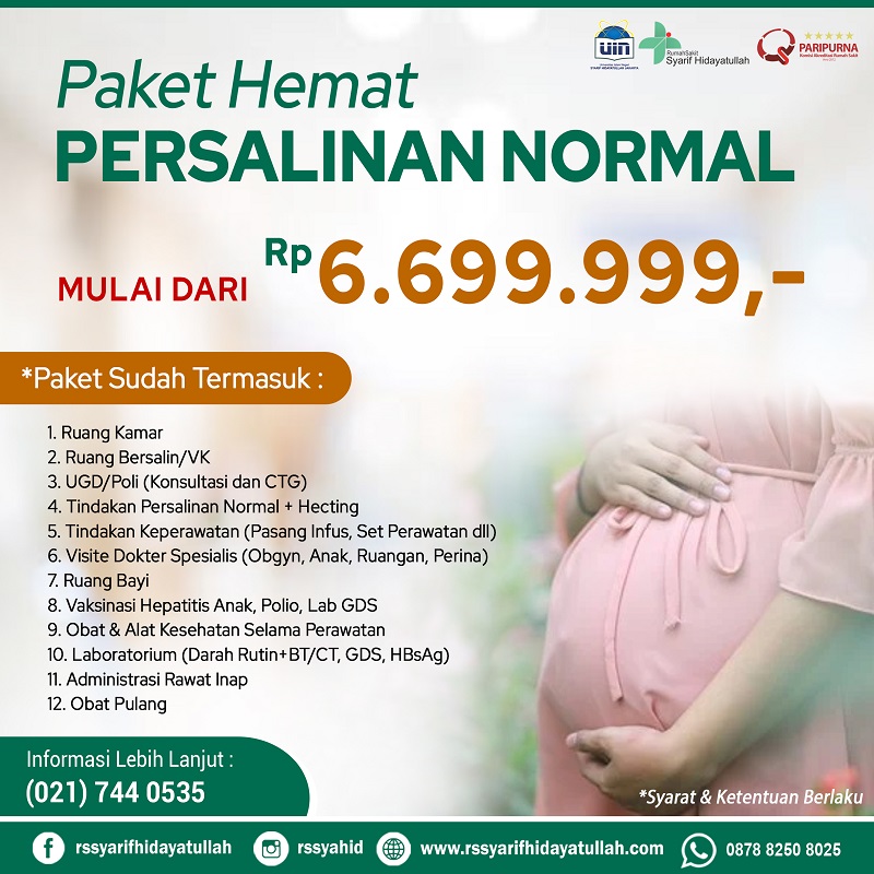 paket melahirkan normal MULAI DARI
